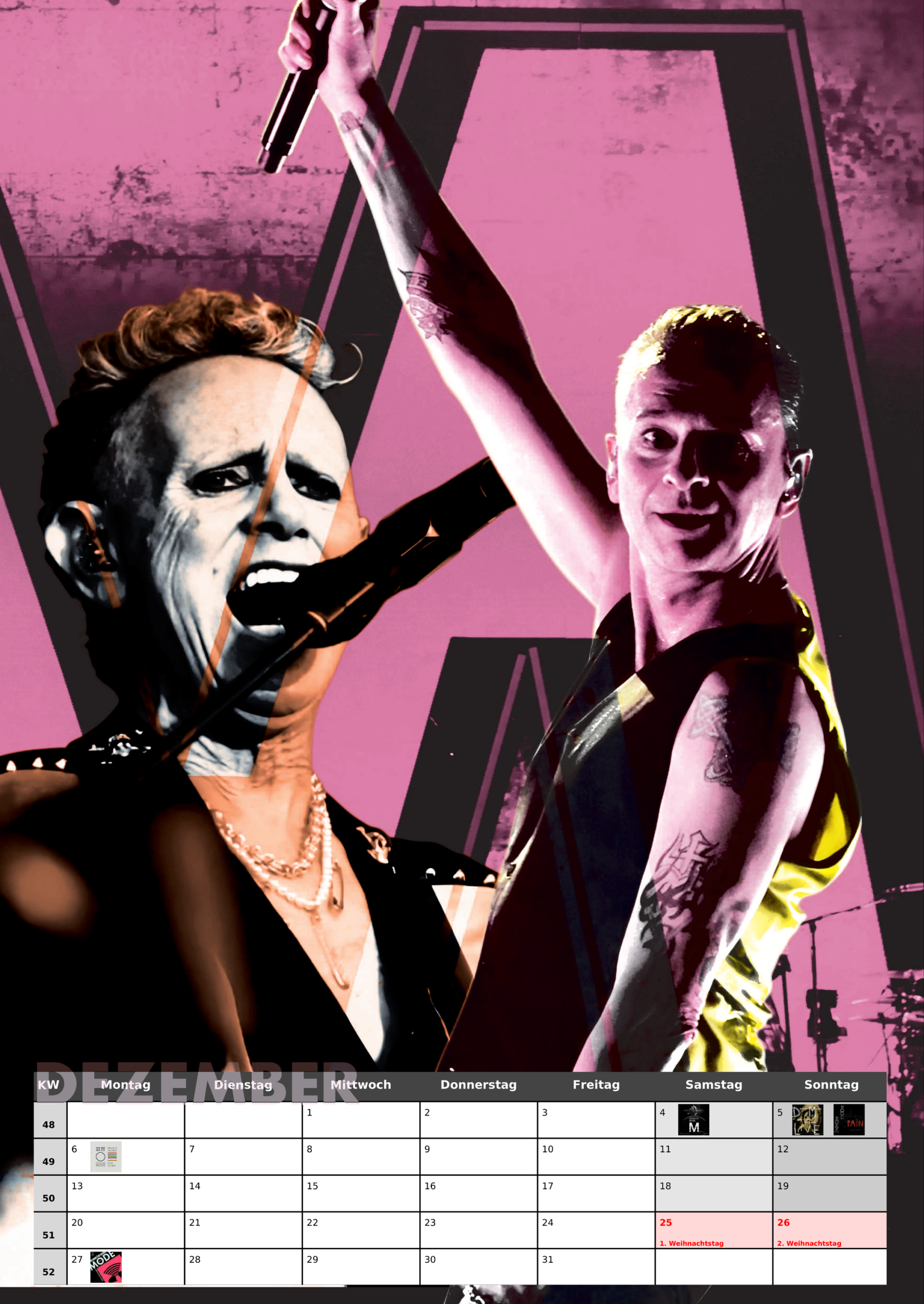 Depeche Mode Kalender 2027 Din A3 – Bild 9